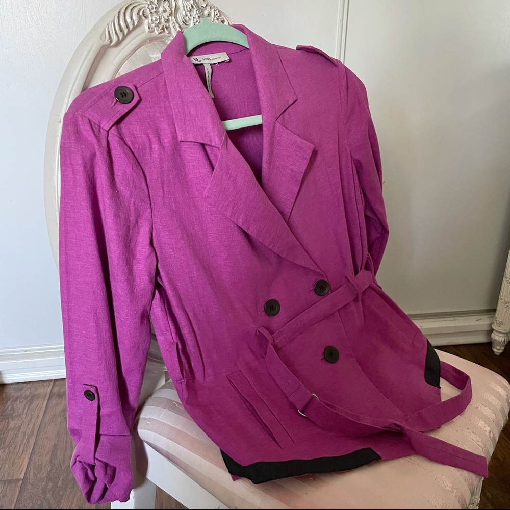 BCBGeneration Double-Breasted Blazer purple